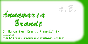 annamaria brandt business card